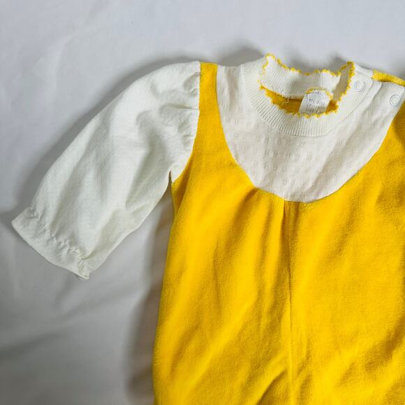 Vintage Yellow and White Kids Romper - Picture 4 of 7
